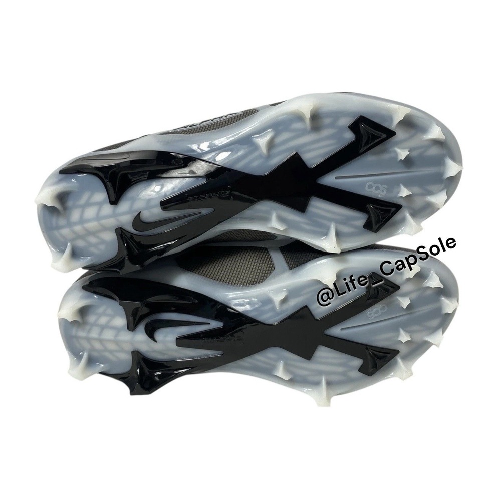 11.5 Mens Nike Alpha Menace Elite 3 Flyknit Football Cleats Black CT6648-001 New - Picture 7 of 7